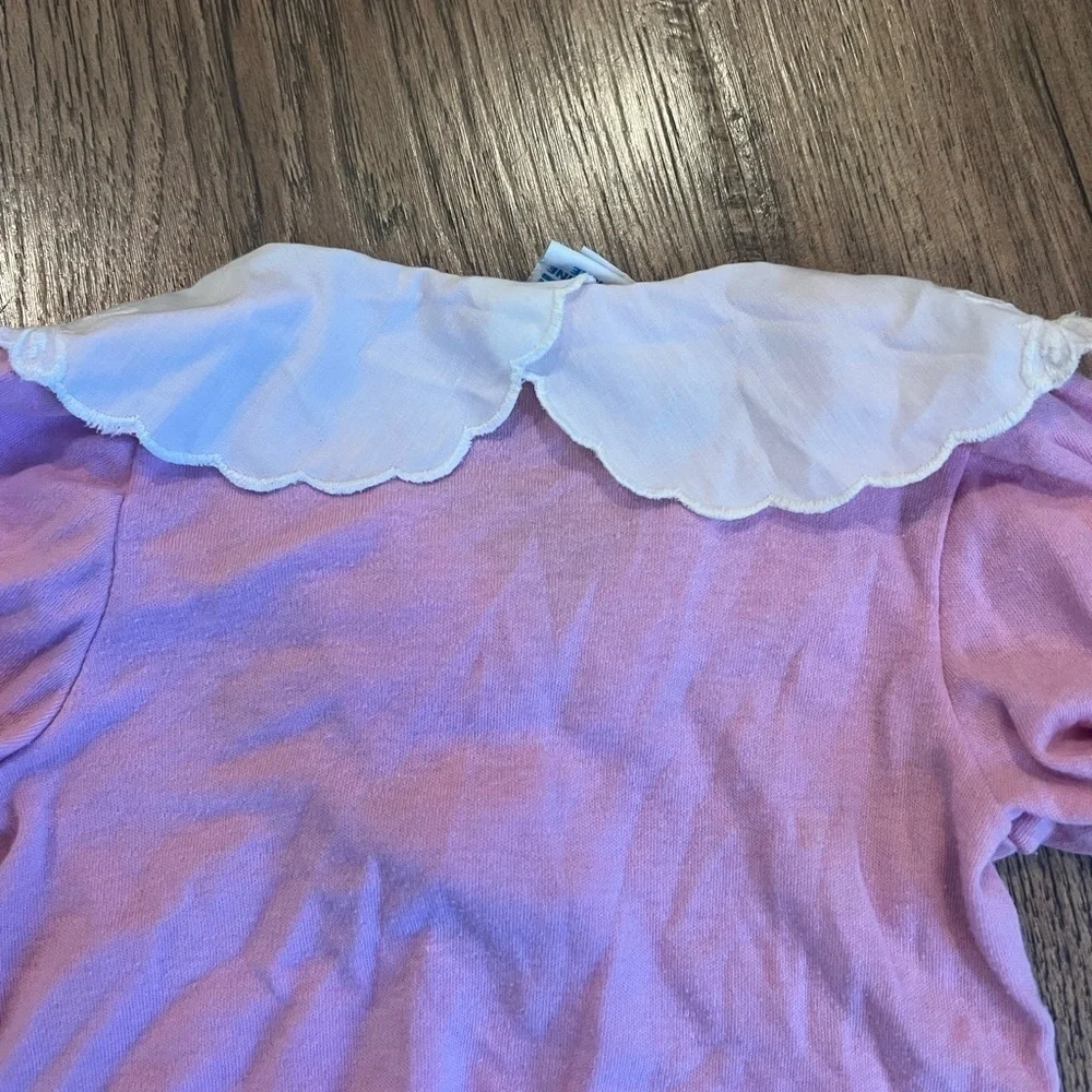 Vintage Oshkosh B’Gosh Pink Shirt White Detailed Collar 6-9 EUC 90s